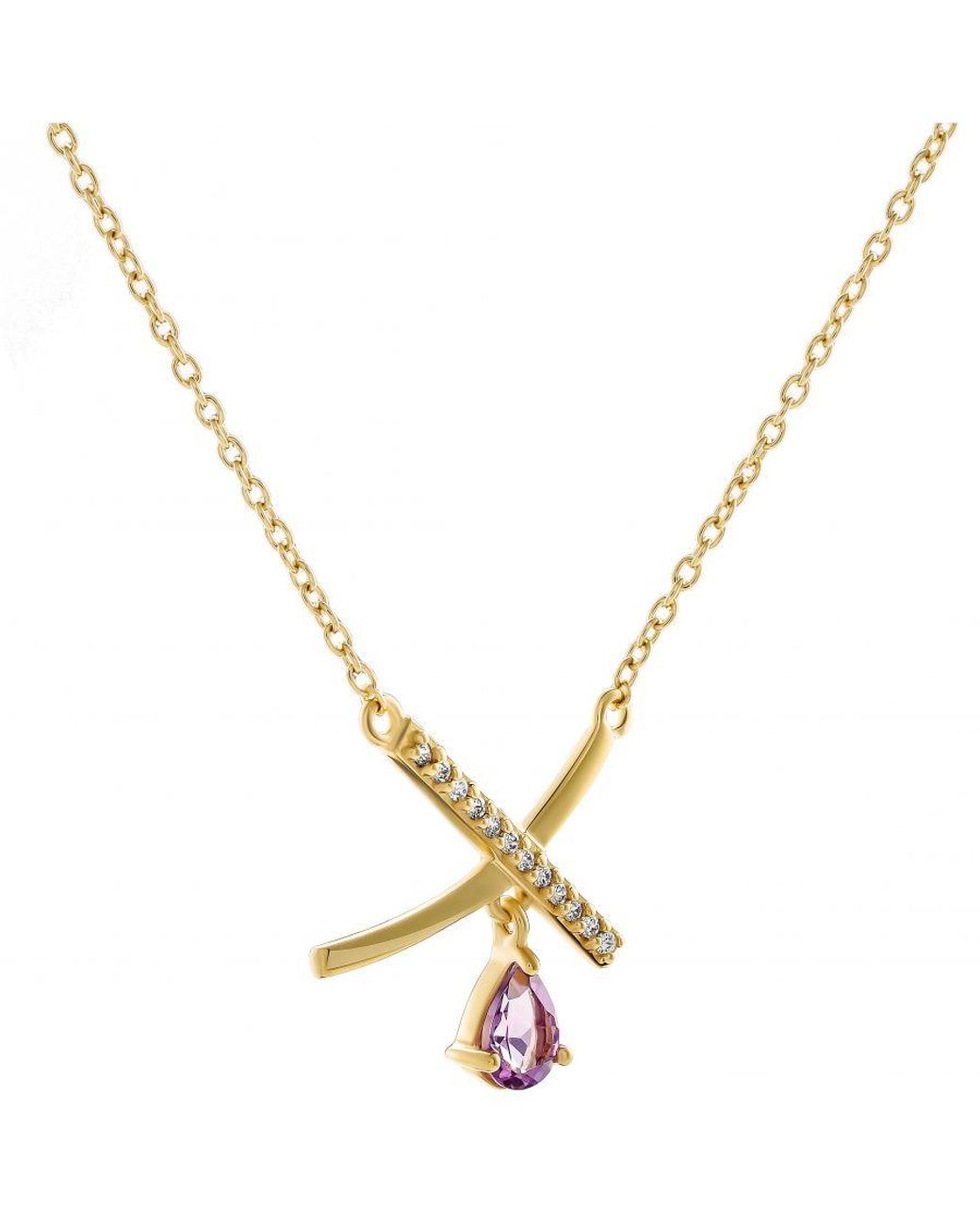 Orphelia Metallic 'Charlotte' 925 Sterling Necklace
