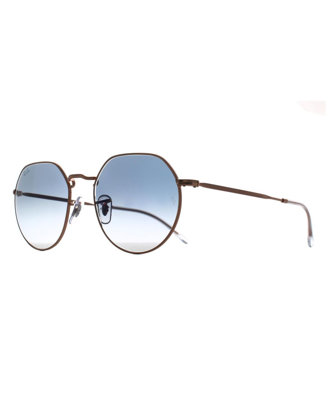 Ray-Ban Blue Round Rose Gradient Rb3565 Jack Metal