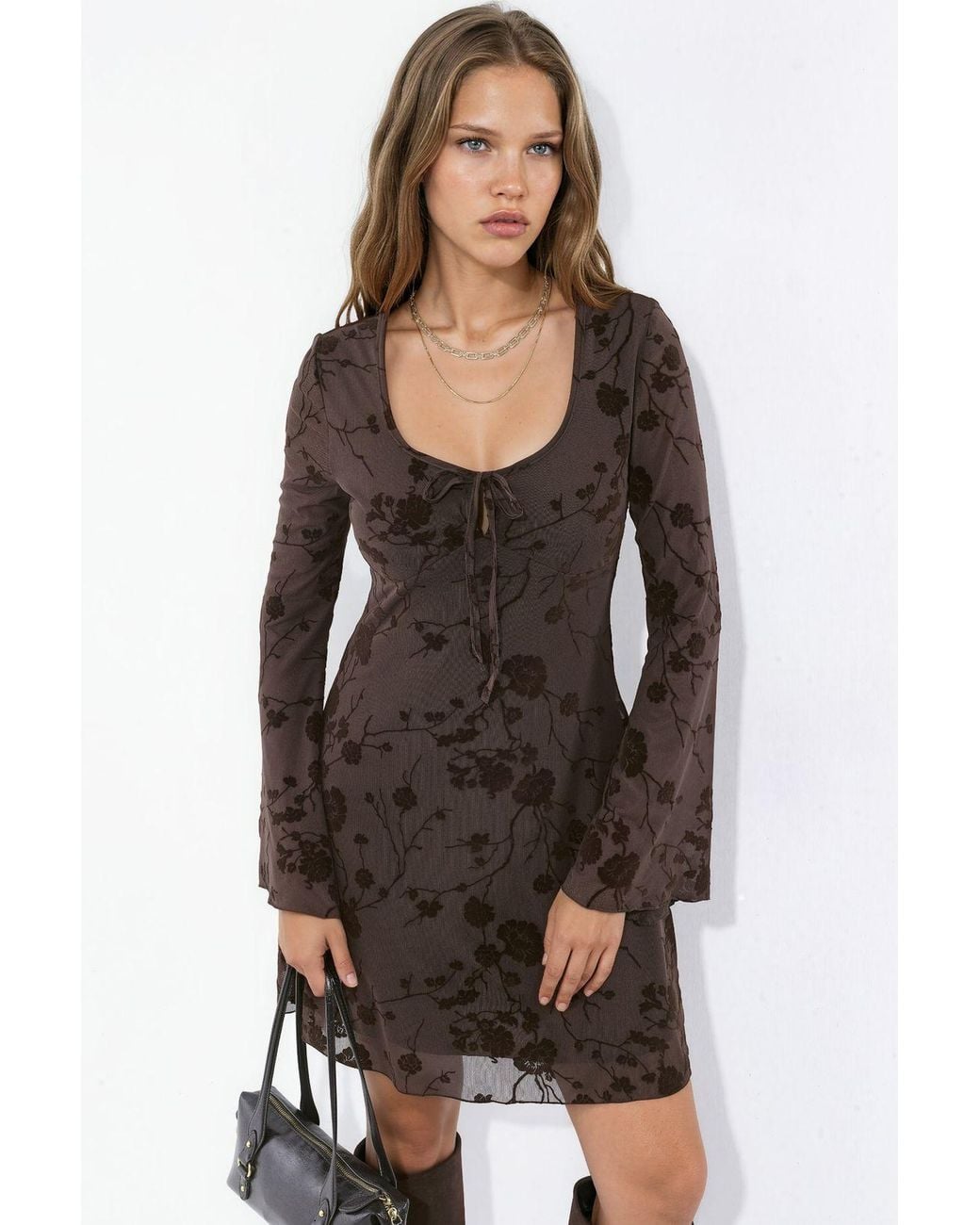 Hiccup Black Floral Skater Mini Dress