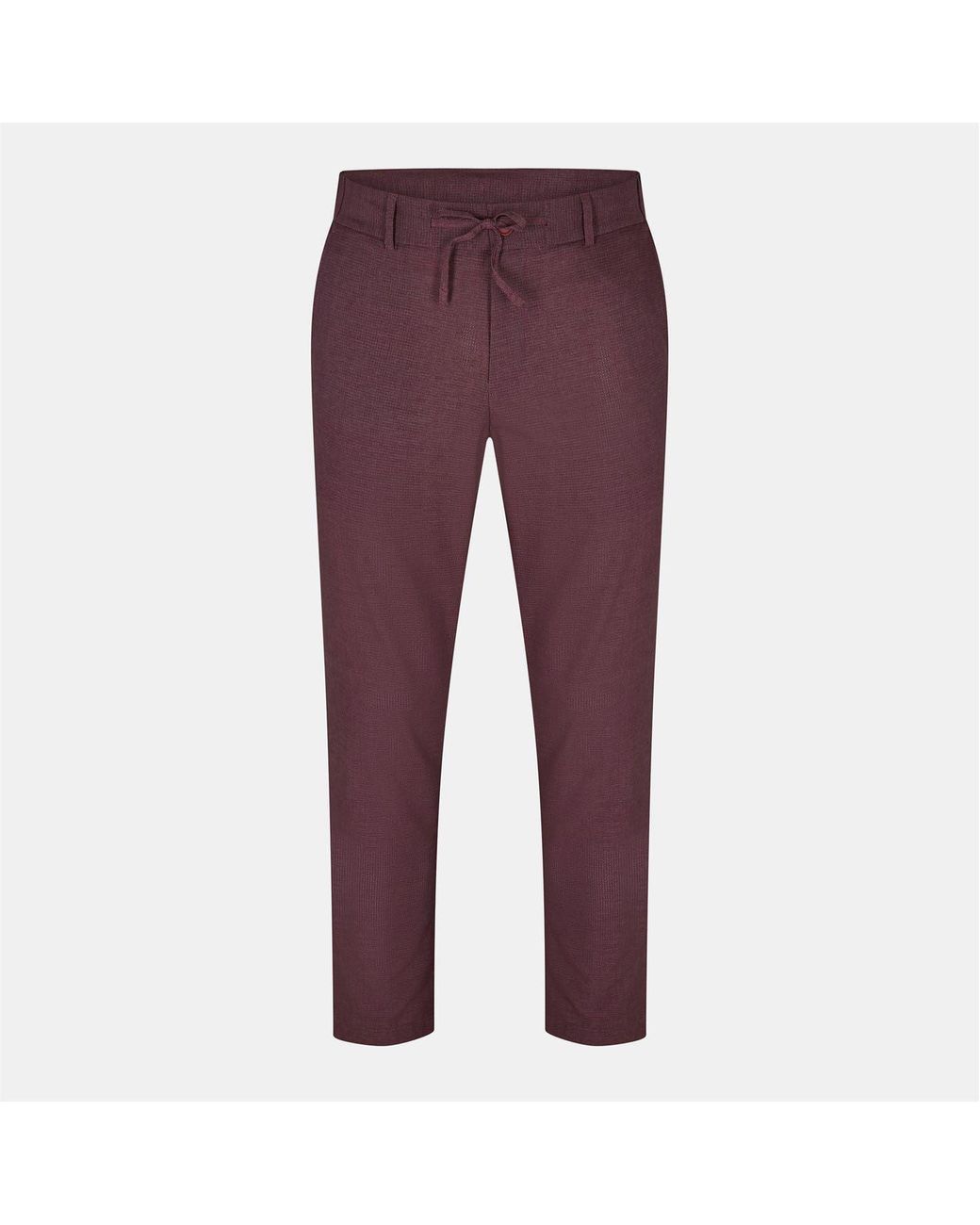 Boss Purple Genius Solid Patterned Straight Chinos for men