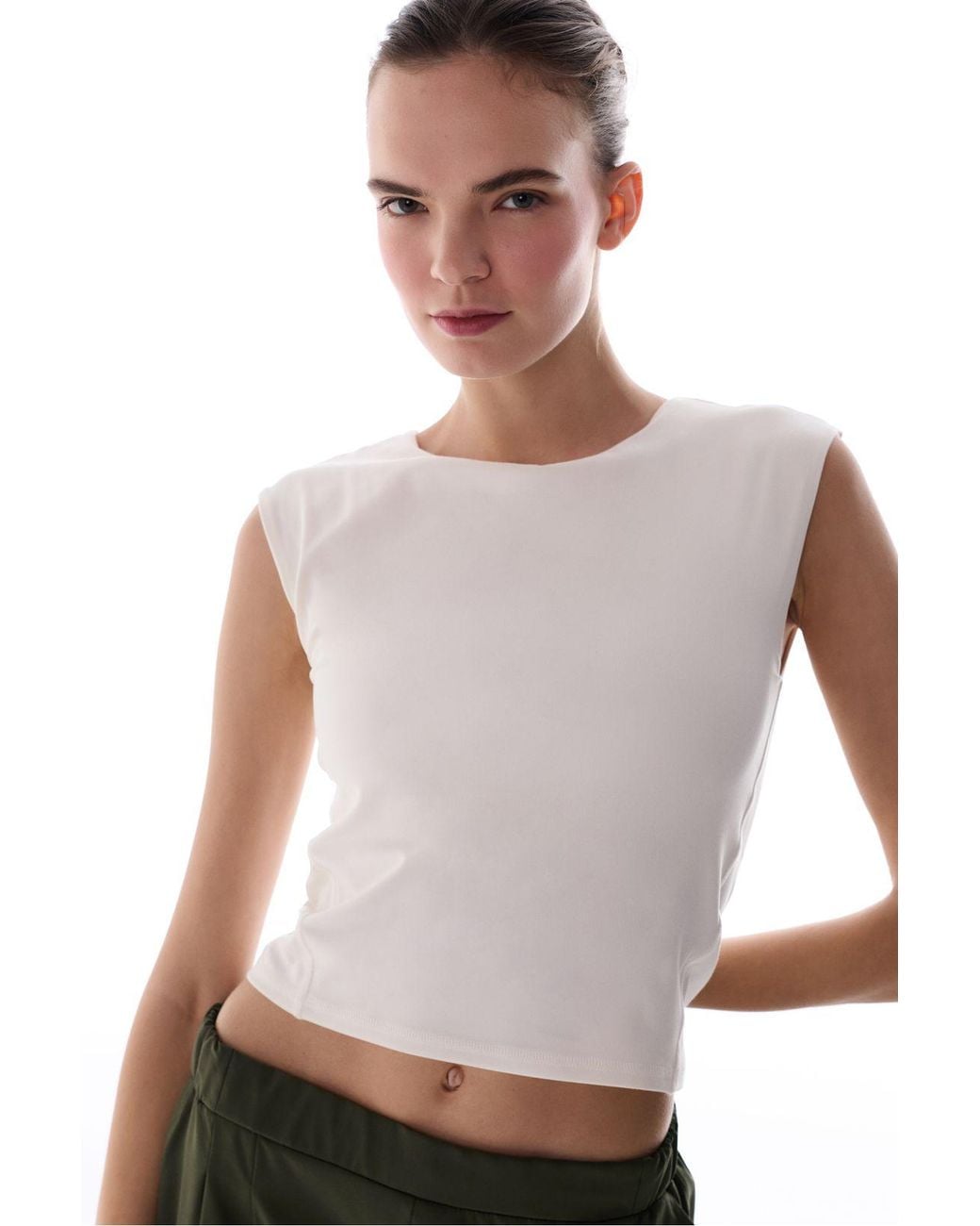 Penti Gray Flatlock Stitch Active Top