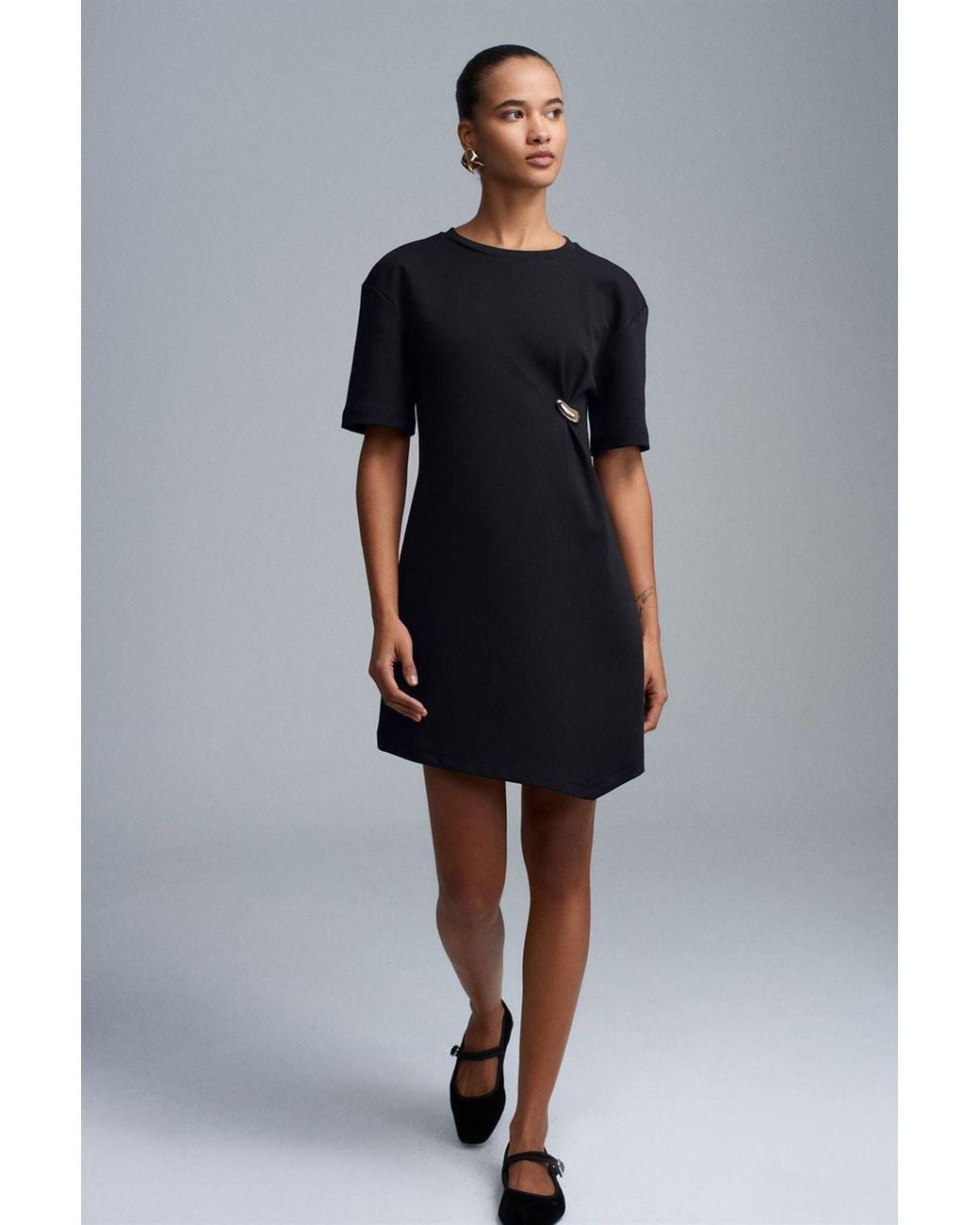 Dilvin Blue Mini Shift Dress