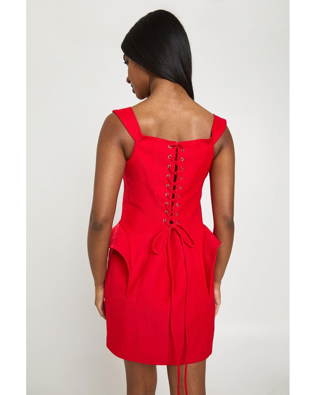 Boohoo Structured Corset Detail Mini Dress