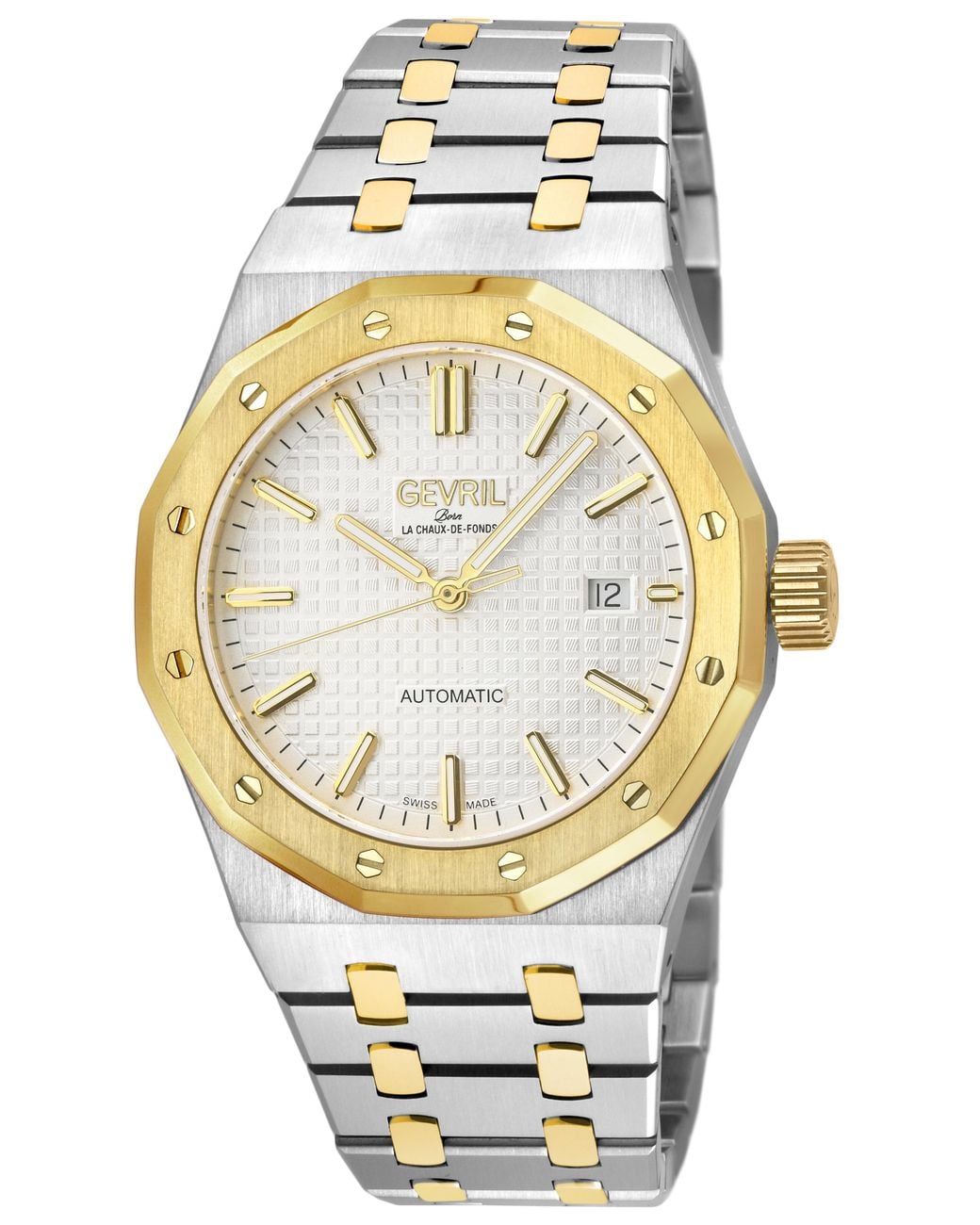 Gevril Metallic 49403B Gotham Swiss Made Automatic, Sellita Sw200-1 Stainless Steel Watch for men