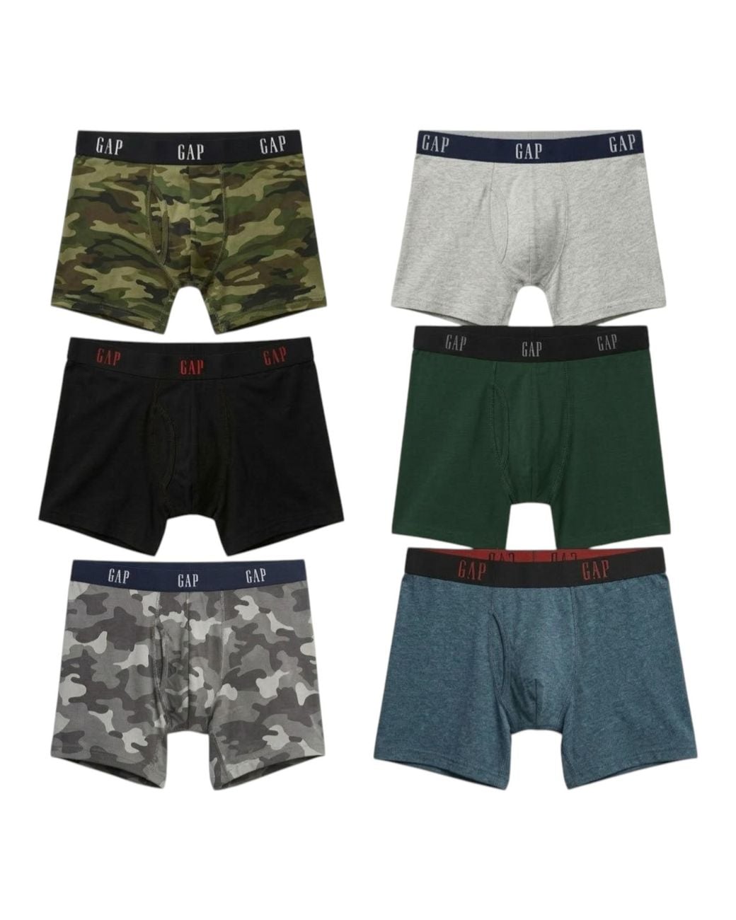 Gap Green Original Boxer Briefs Cotton Stretch 3Pack Underwear Mix Assorted Design for men