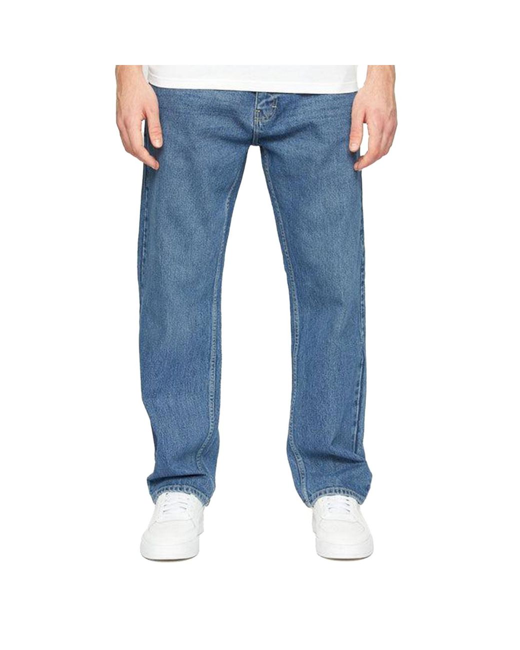 Crosshatch Blue Tillman Baggy Jeans for men