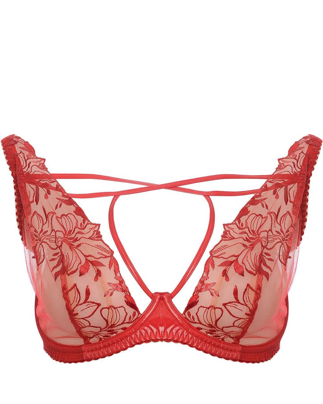 Agent Provocateur Red Ozella Plunge Bra