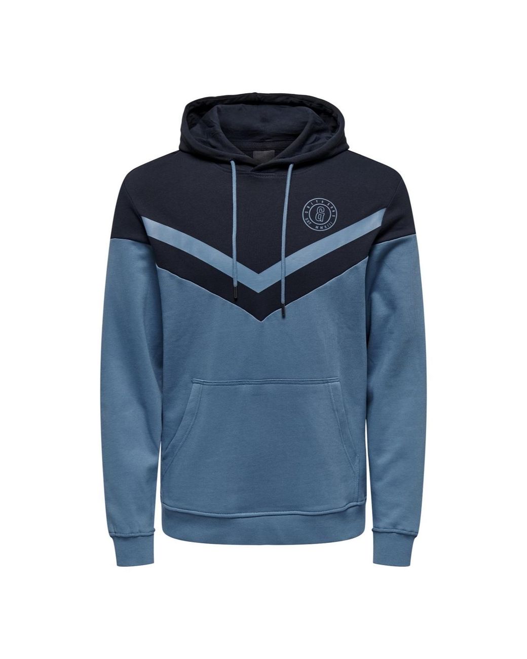 Only & Sons Blue Regular Fit Hoodie for men