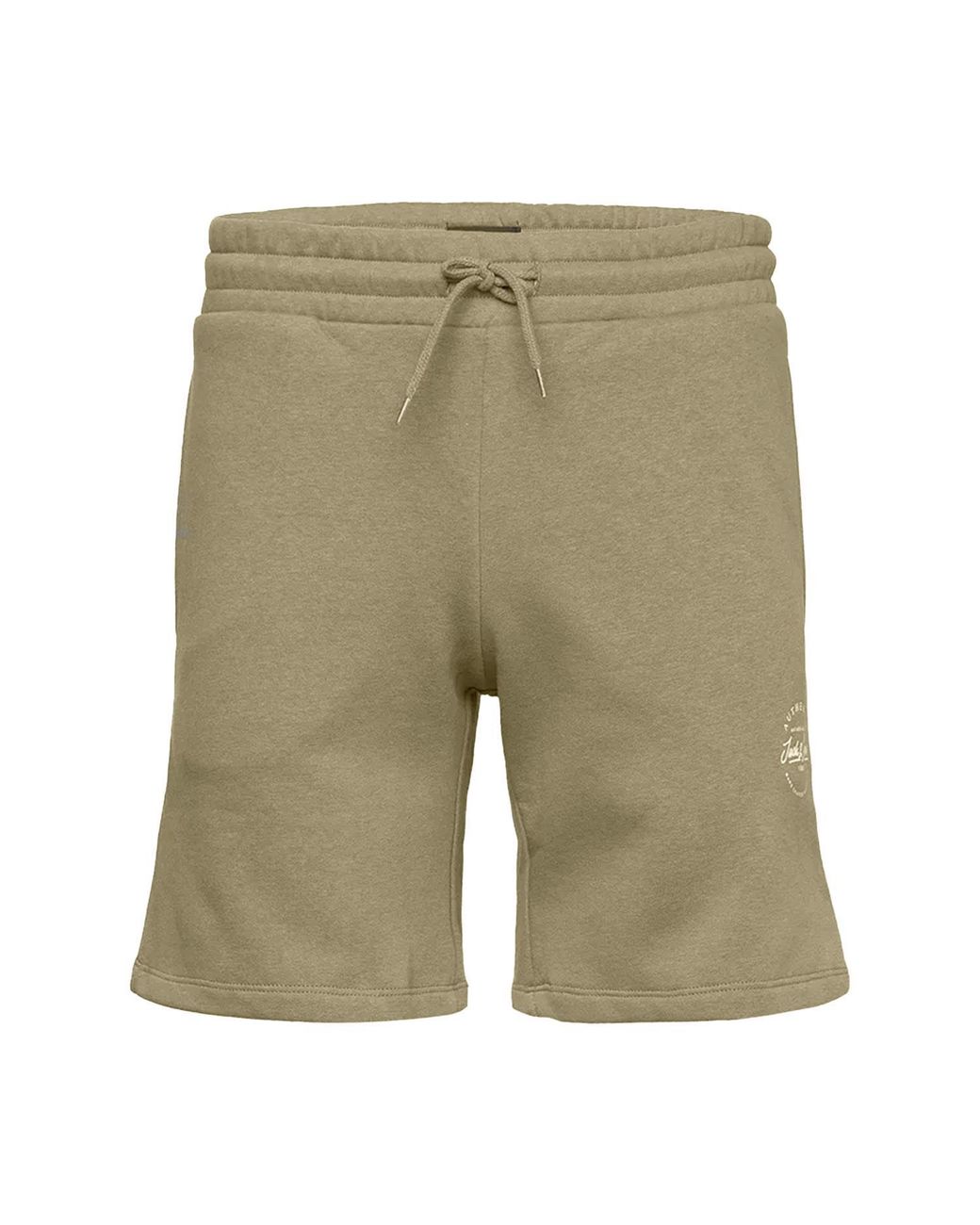 Jack & Jones Green Shorts Regular Fit Basic Cotton Blended Sweat Dusty for men