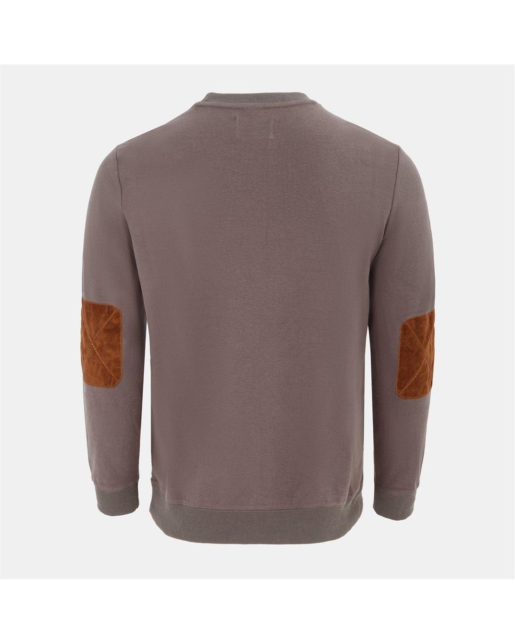 Howick Brown Crew Neck Jumper for men