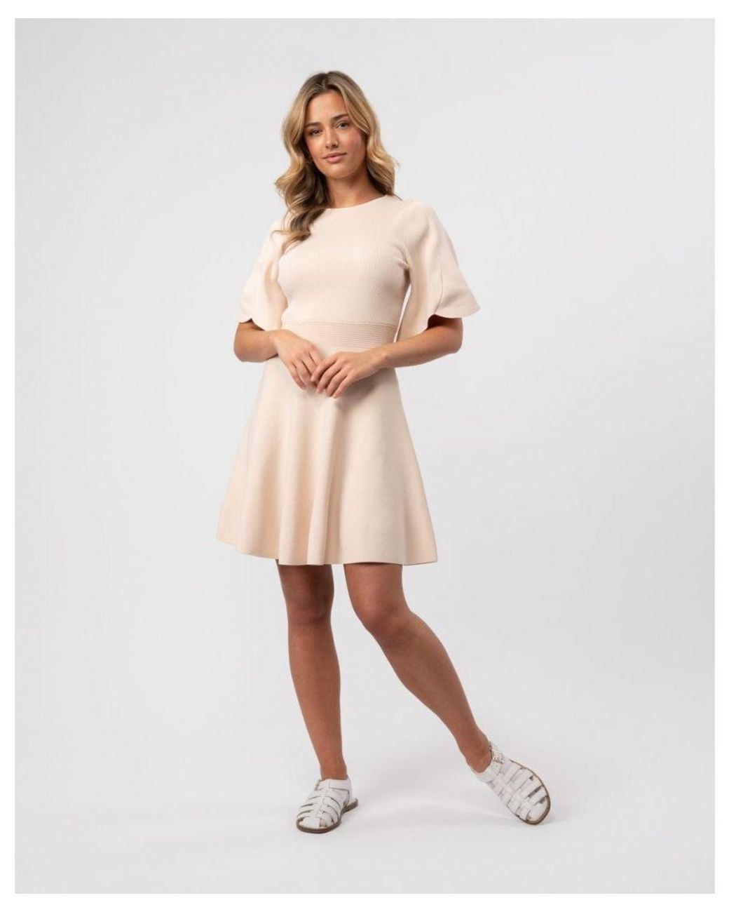 テッドベーカー Ted Baker Oliviha Rib Engineered スケートr Dress レディース ドレス Light-Pink Buy Ted Baker Red Oliviha Rib Engineered Skater Dress from the