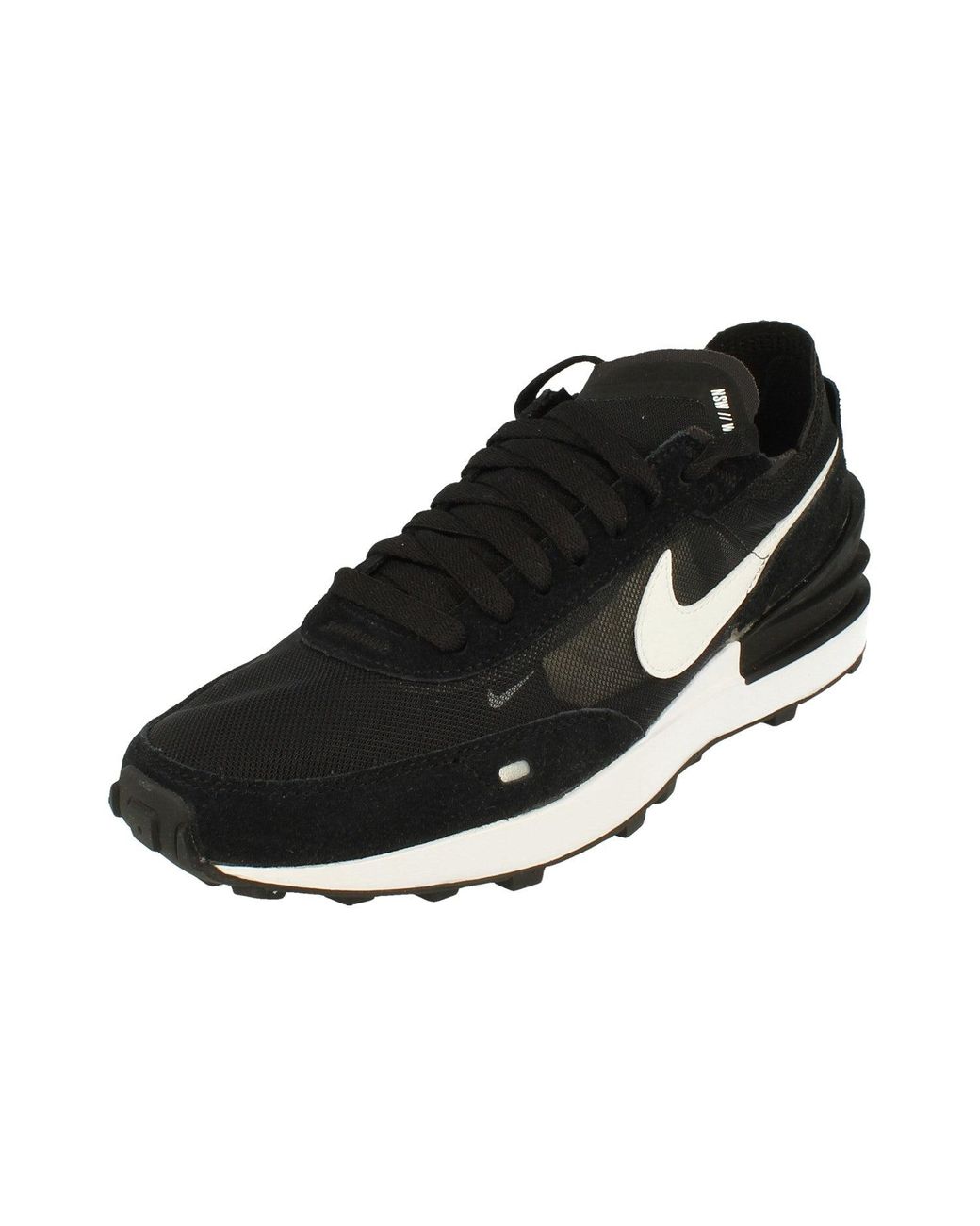 Nike waffle trainer black deals