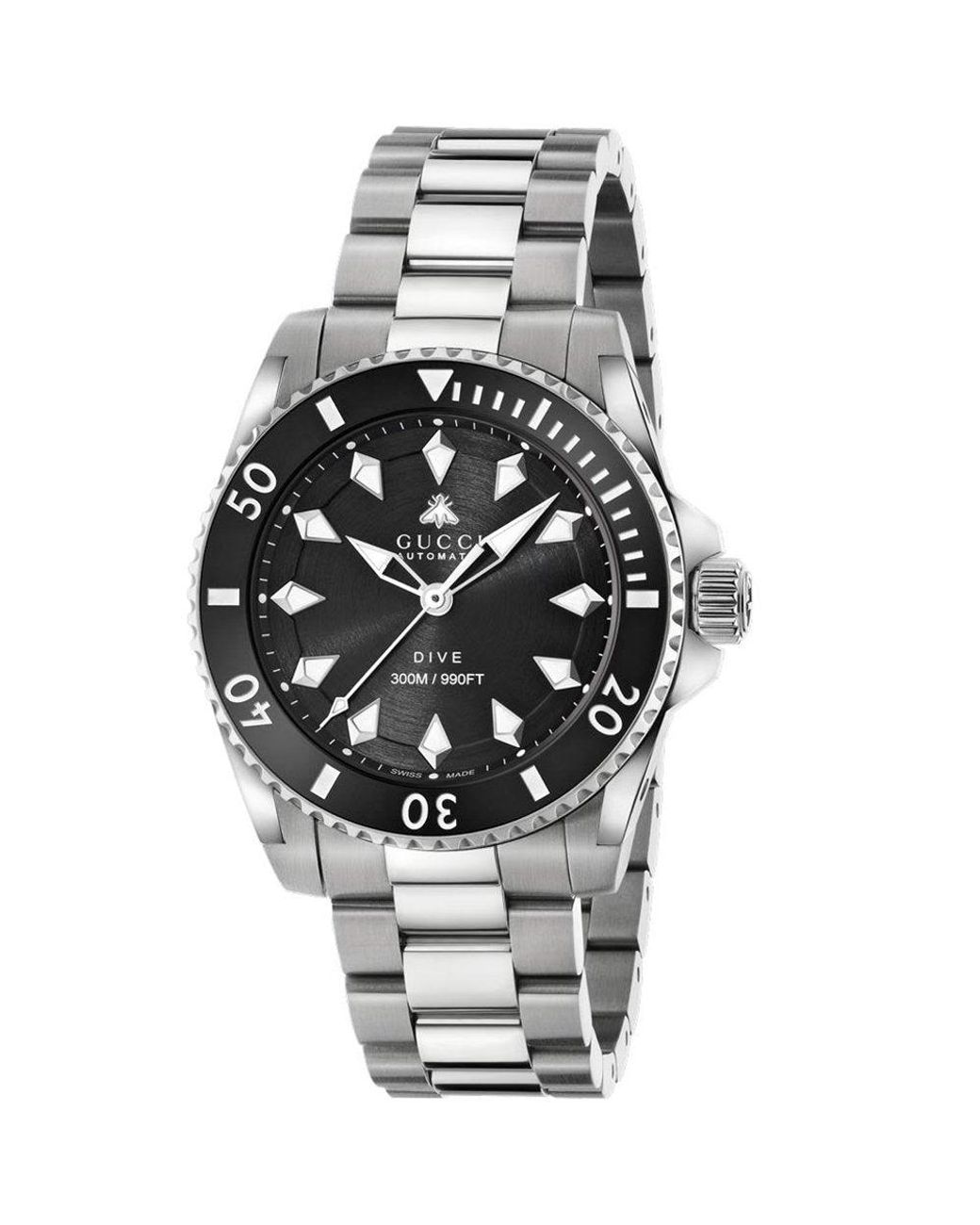 Gucci Metallic Dive Steel Bracelet Watch/40mm