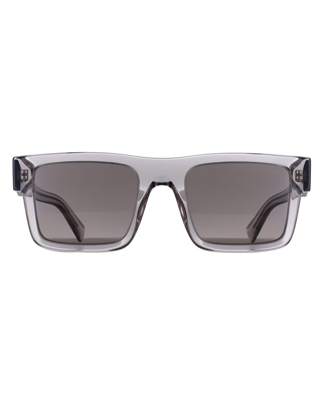 Prada Gray Rectangle Hematite Dark Pr19Ws for men