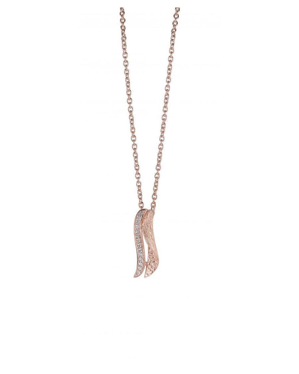 Orphelia Black 925 Sterling Chain With Pendant
