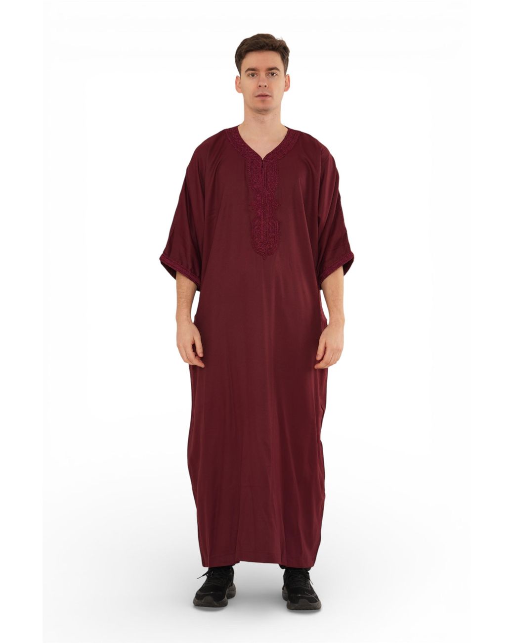 Thobez Red Moroccan Thobe Jubba Robe Eid Djellaba Gandoura for men
