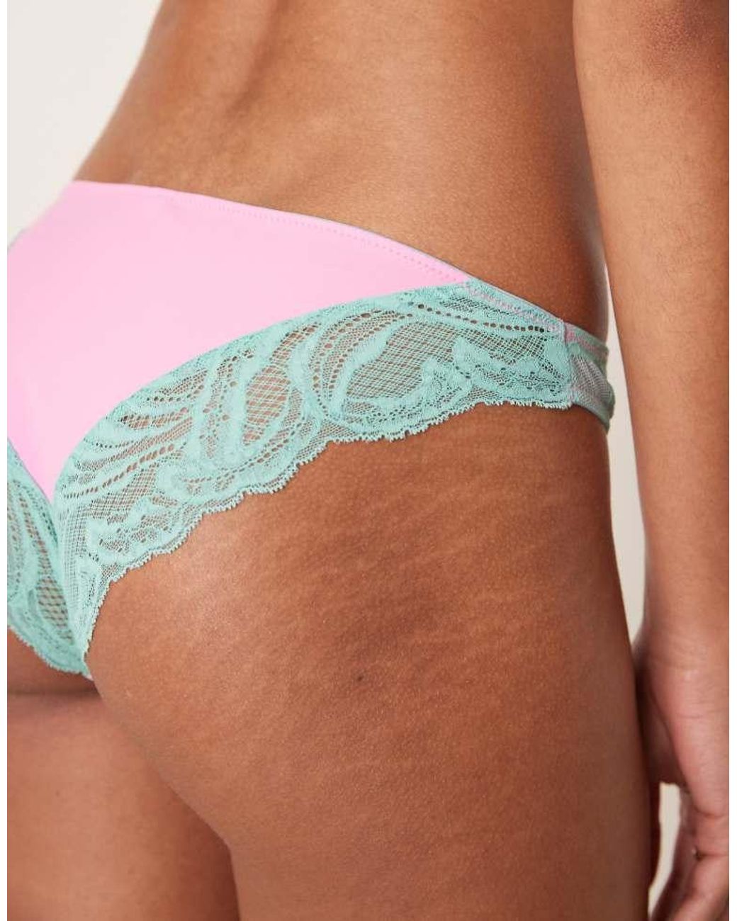 Dora Larsen Natural Summer Lace And Microfibre Brief