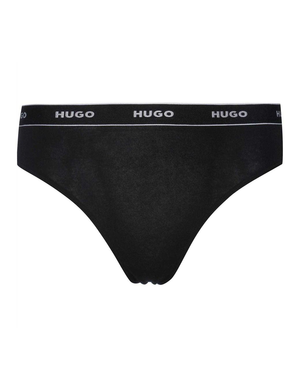 HUGO Gestreepte String Voor (Set Van 3) in het Black