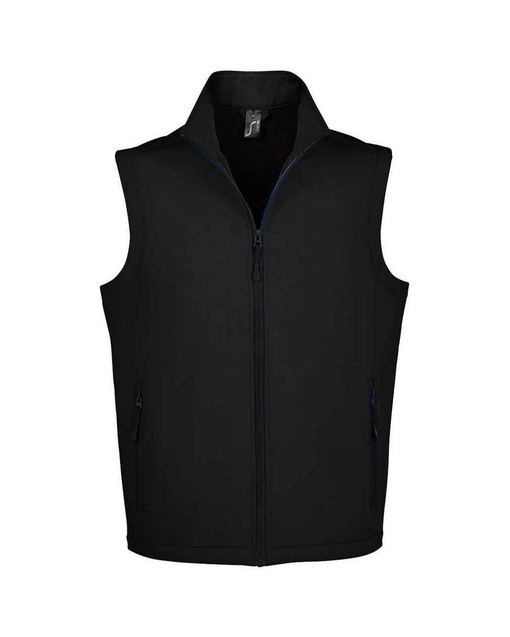 Sol's Black Race Softshell Body Warmer for men