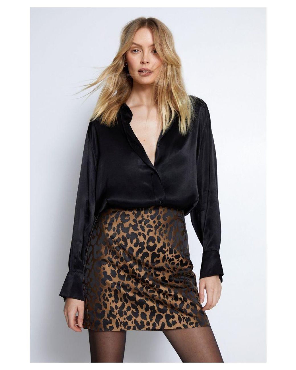 Leopard print skirt warehouse hotsell