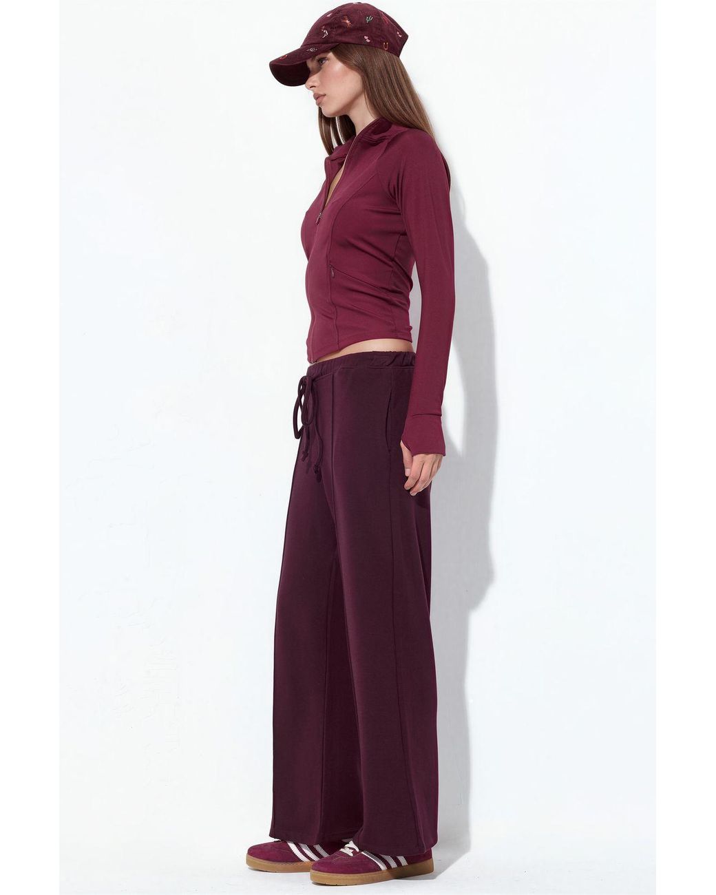 Busem Red Flare-Leg Jersey Joggers