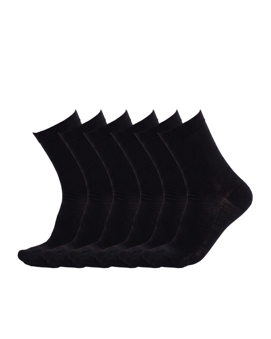 Pro Socks Black 6 Pairs Executive Cotton Mid-Calf S15351 for men