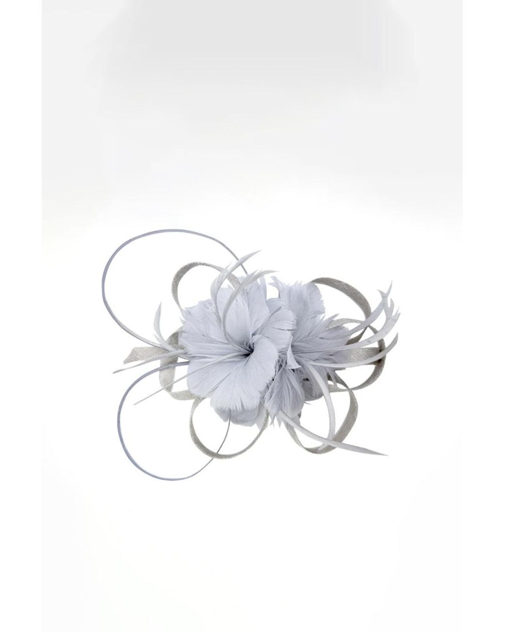 SVNX Natural Floral Feather Fascinator With Loops