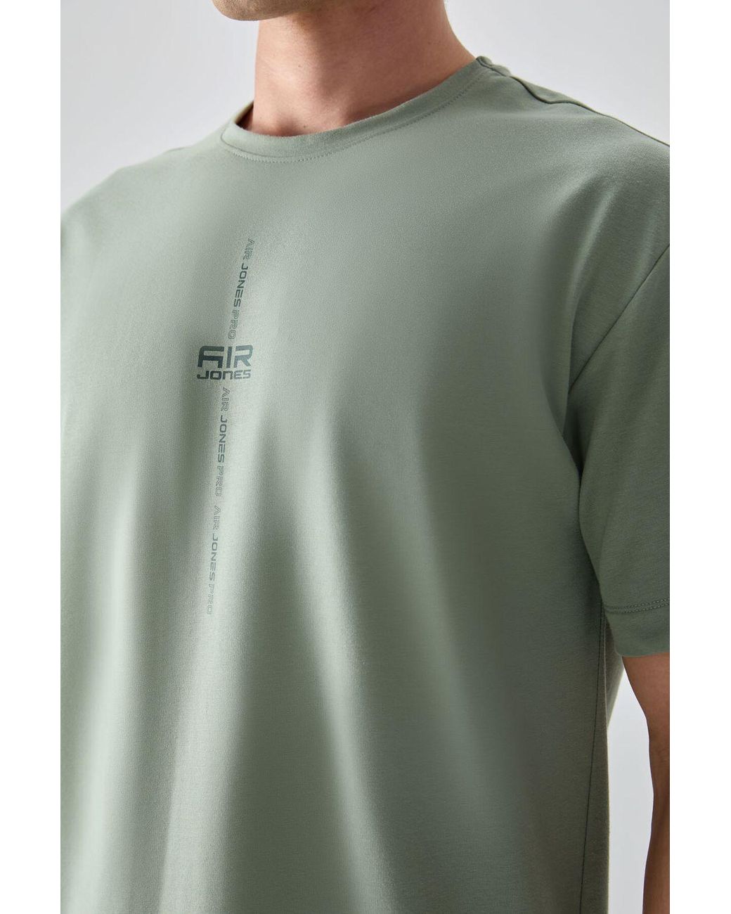 TOMMY LIFE Green Oversized Printed Crew Neck T-Shirt for men