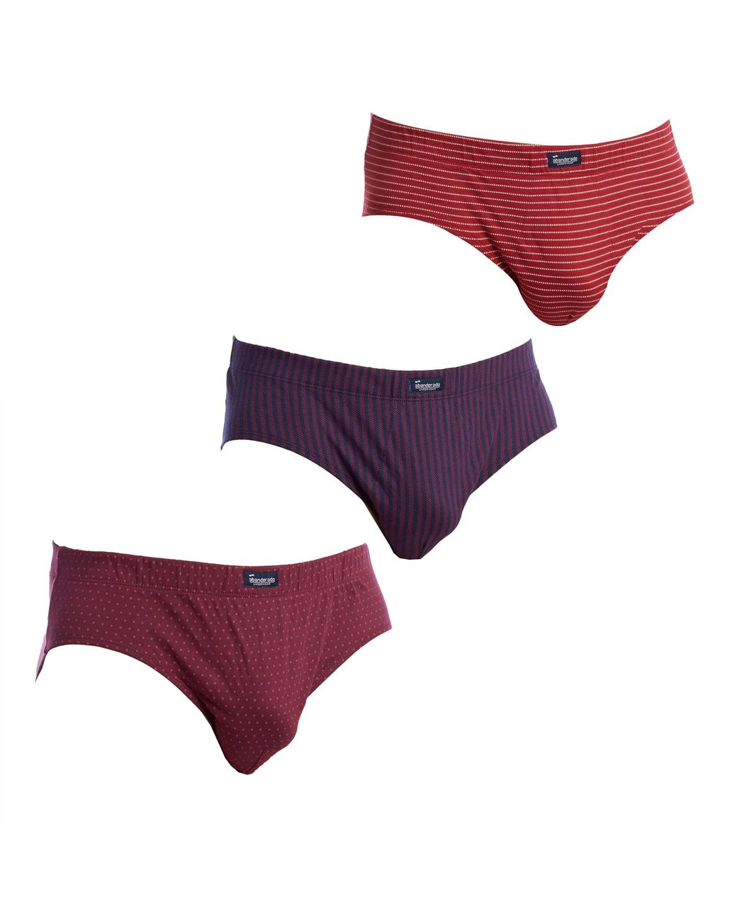 Abanderado Purple Pack-3 Briefs Essential Prints A0080 for men