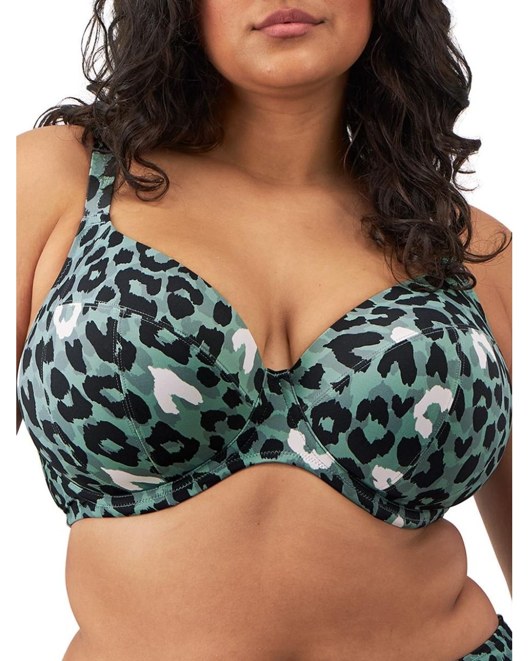 Elomi Green Jungle Bay Plunge Bikini Top