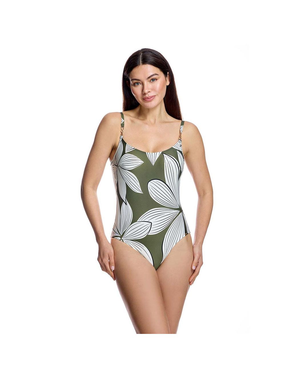 Ory Blue Open Back Swimsuit W261181