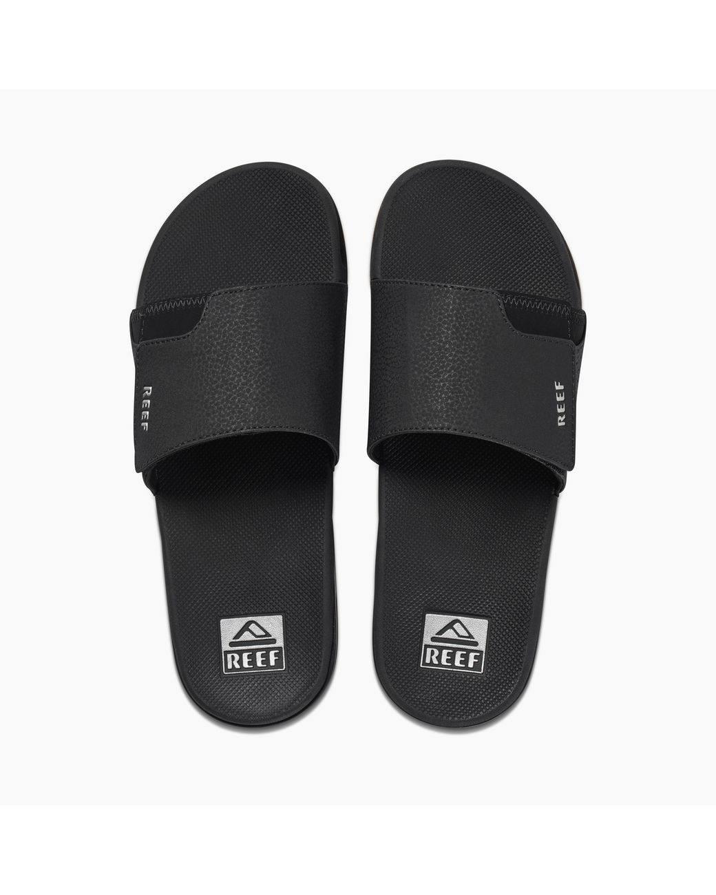 Reef Black Fanning Slide Sandals for men