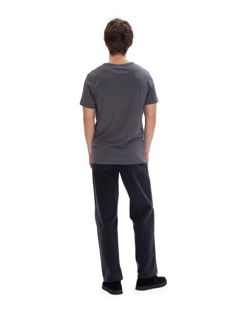 Giesto Blue Solid Crew Neck T-Shirt for men