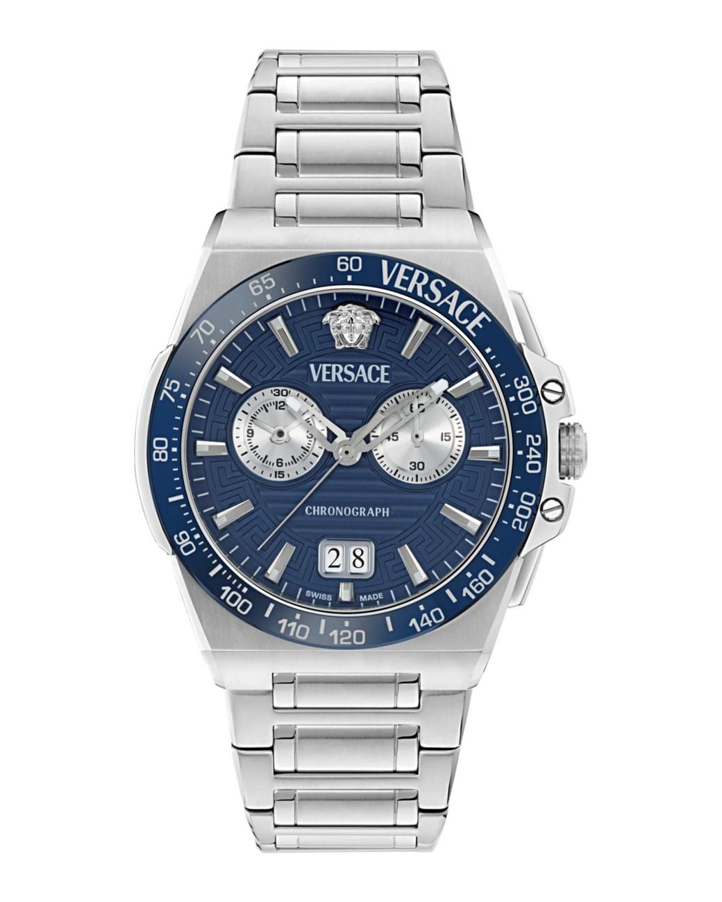 Versace Greca Reaction Watch Ve5N00326 Stainless Steel in Blue for Men ...