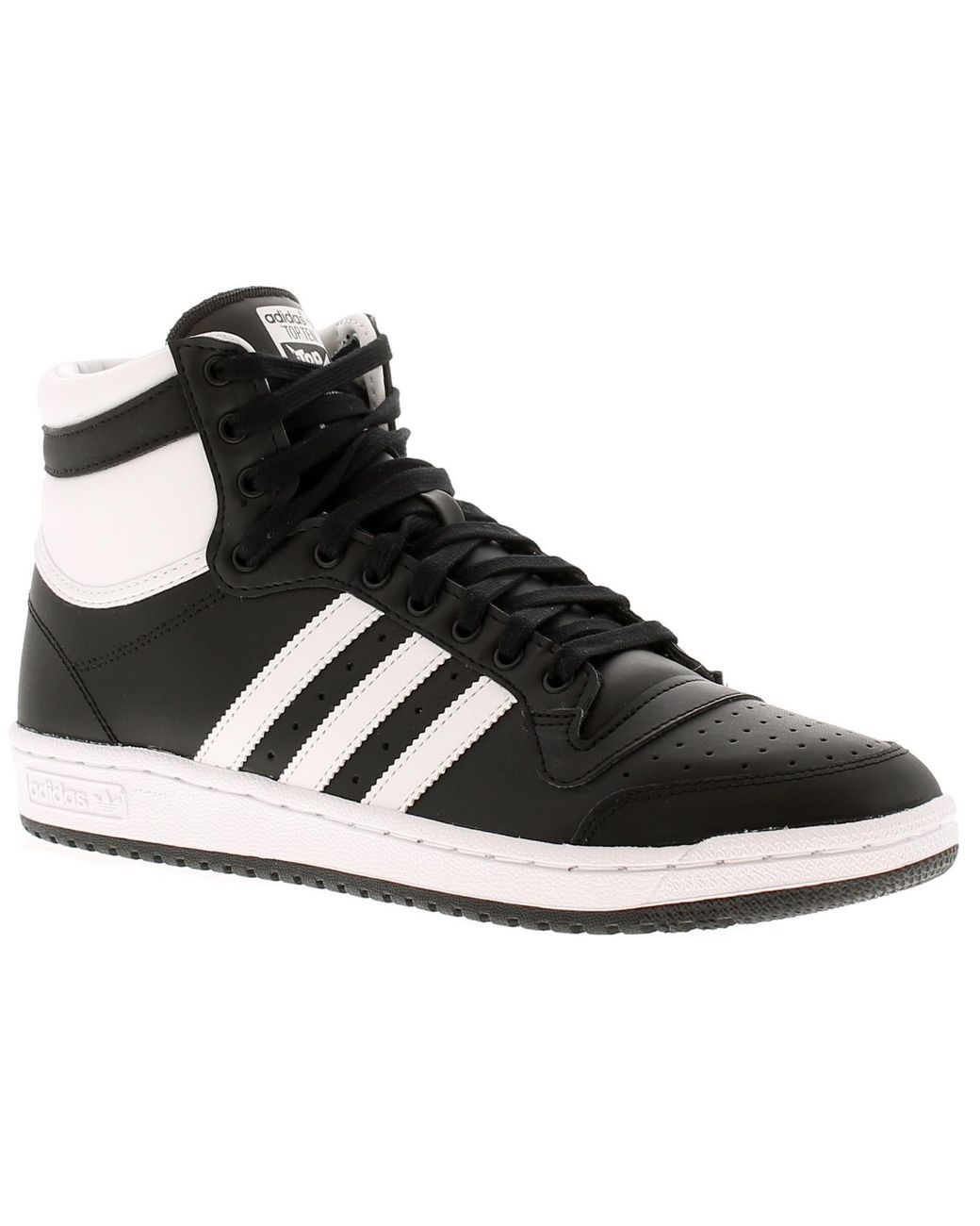 Adidas Originals Black Leather And Synthetic Upper Trainers By for men