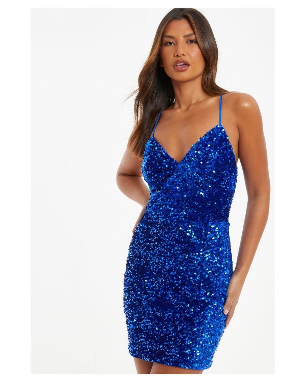 Sequin Dresses Quiz Uk Prom Dresses V Neck Quiz Royal Blue