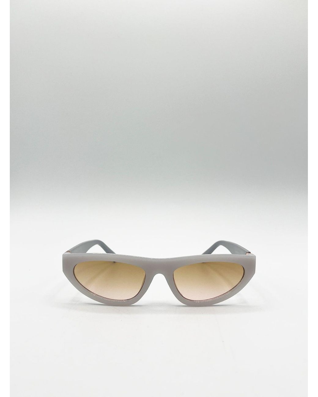 SVNX Gray Retro Oval Sunglasses