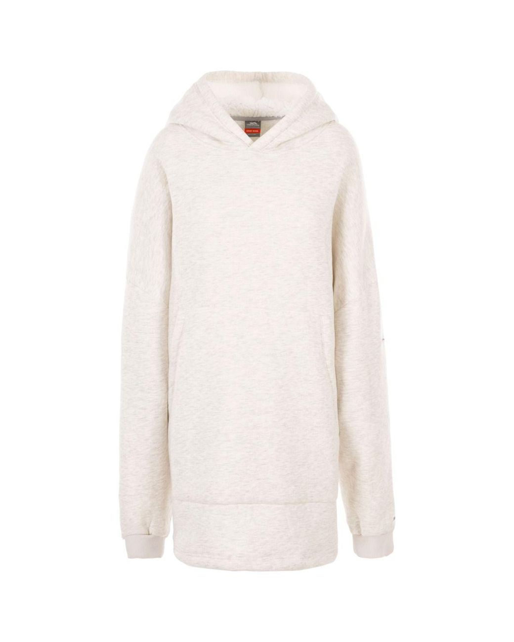 Trespass White Adult Cosy Marl Fleece Oversized Hoodie (Ghost)