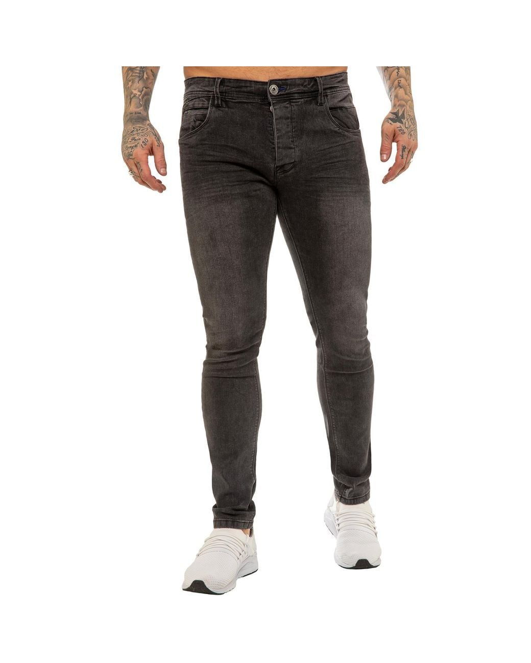 Eto Designer Hyperstretch Jeans in het Black voor heren