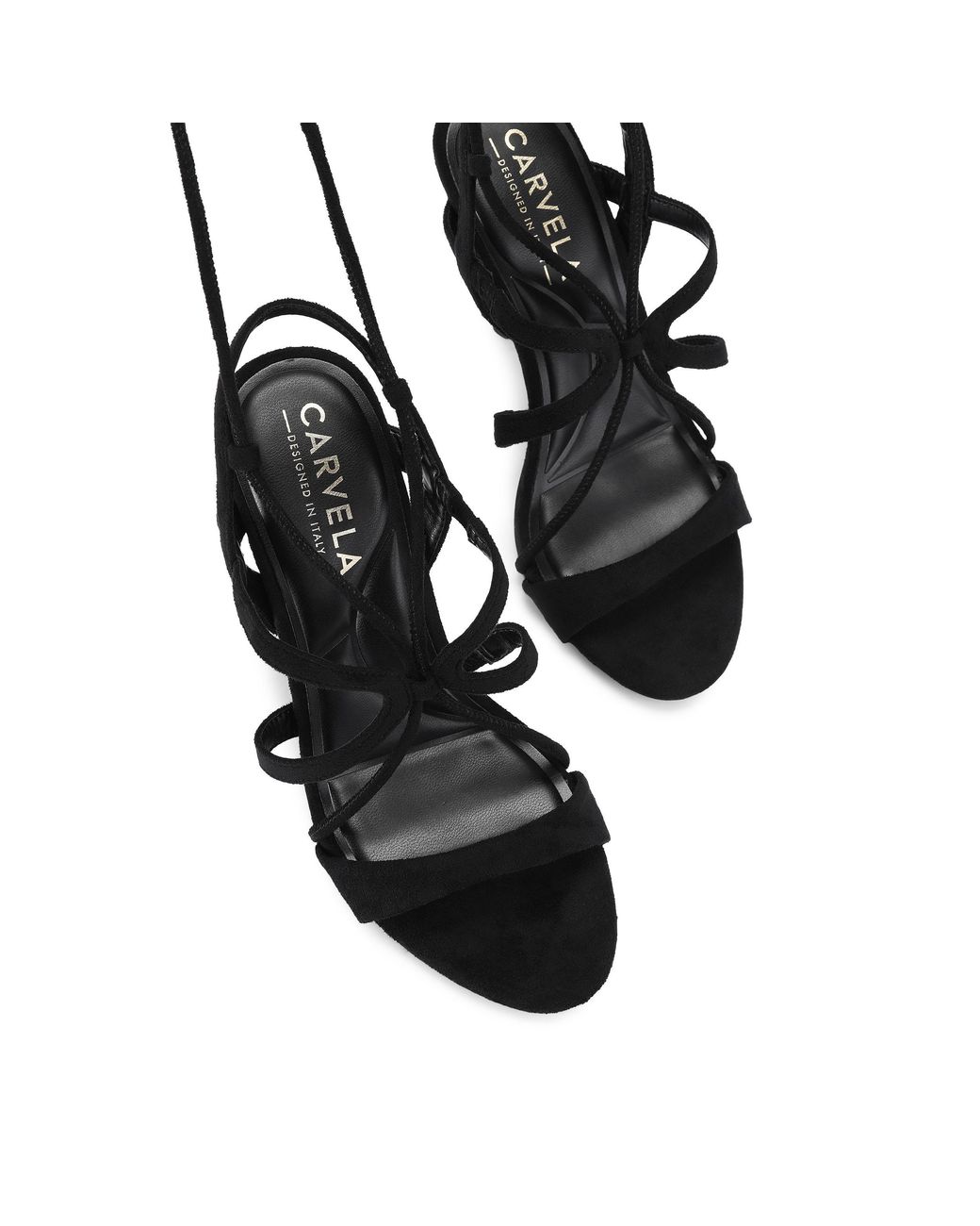 Carvela Kurt Geiger Black Suedette Fabrizia Sandals