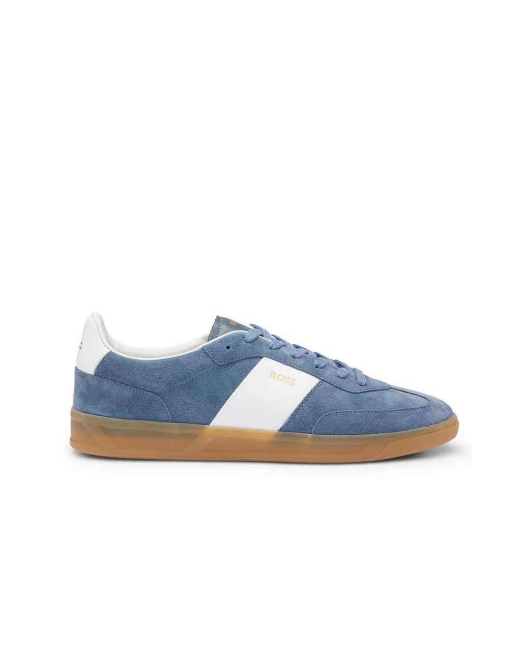 Boss Blue Brandon_Tenn_Sd Trainer Medium Suede for men
