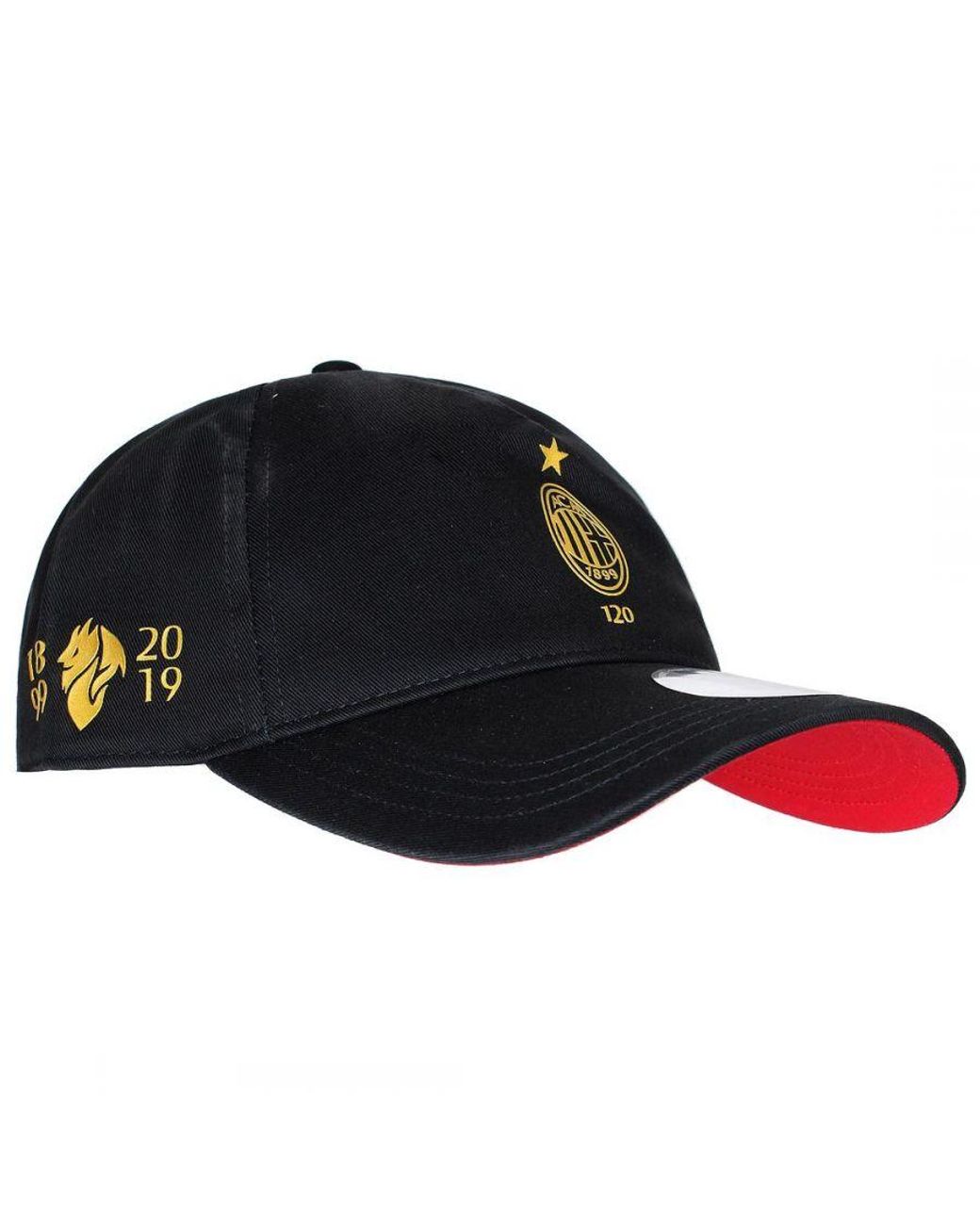 PUMA Black Ac Milan 120Th Anniversary Cap Cotton for men
