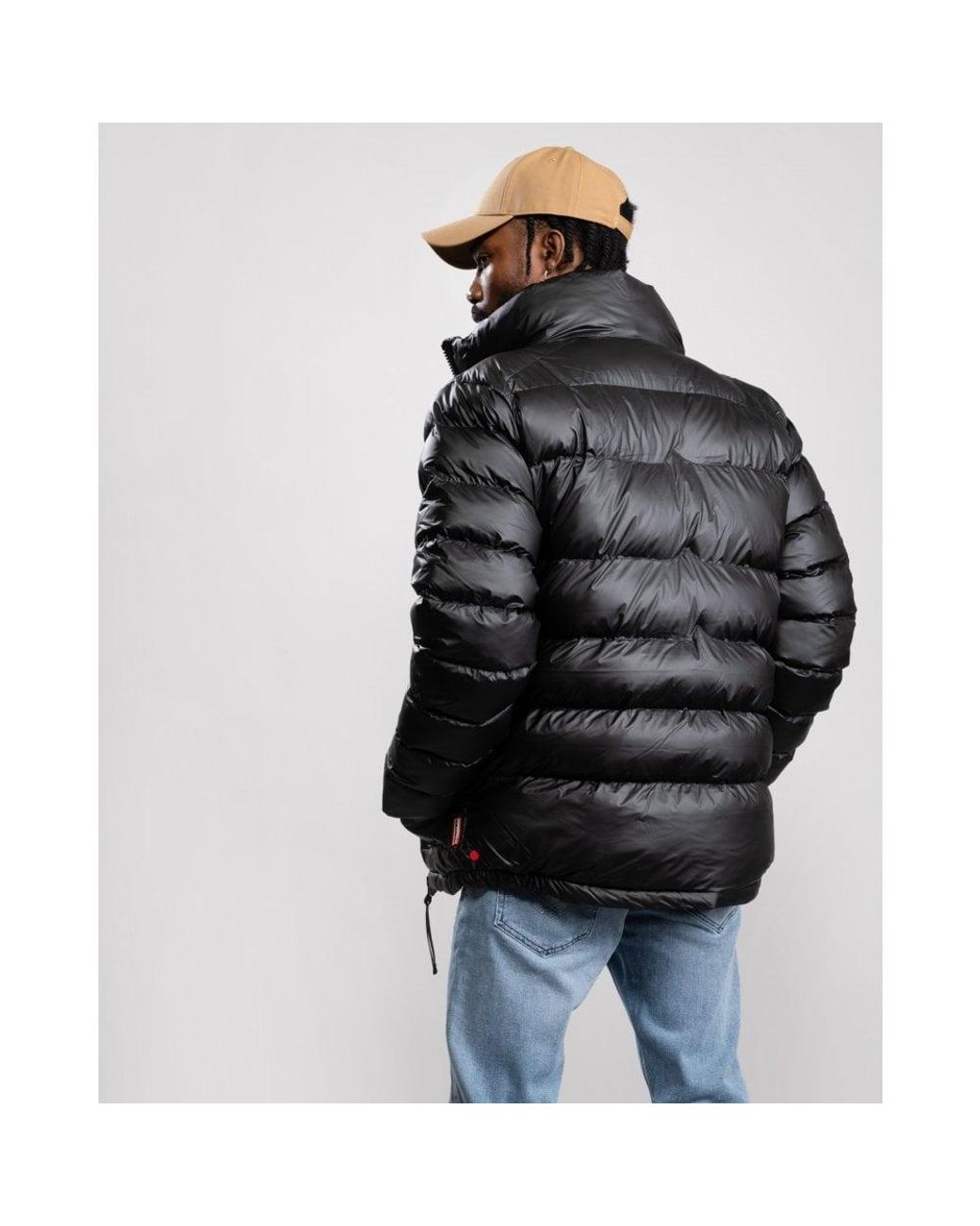 Hunter White Rubberised Puffer Jacket for men