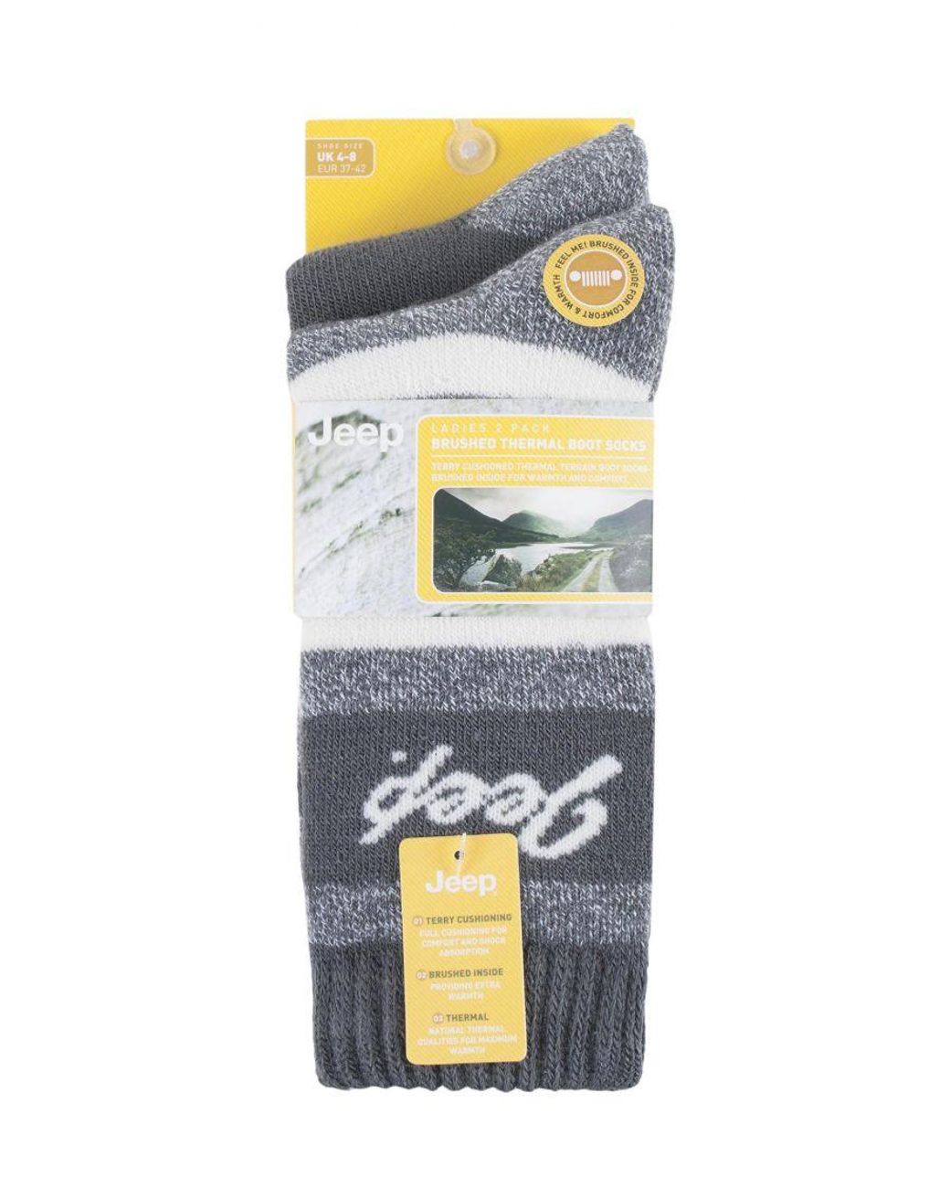 Jeep Gray Ladies Thermal Boot Socks