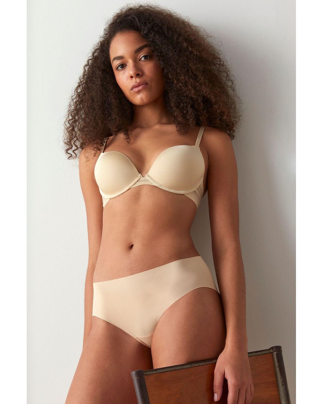 Penti Brown Padded Push-Up Bra With Removable Straps