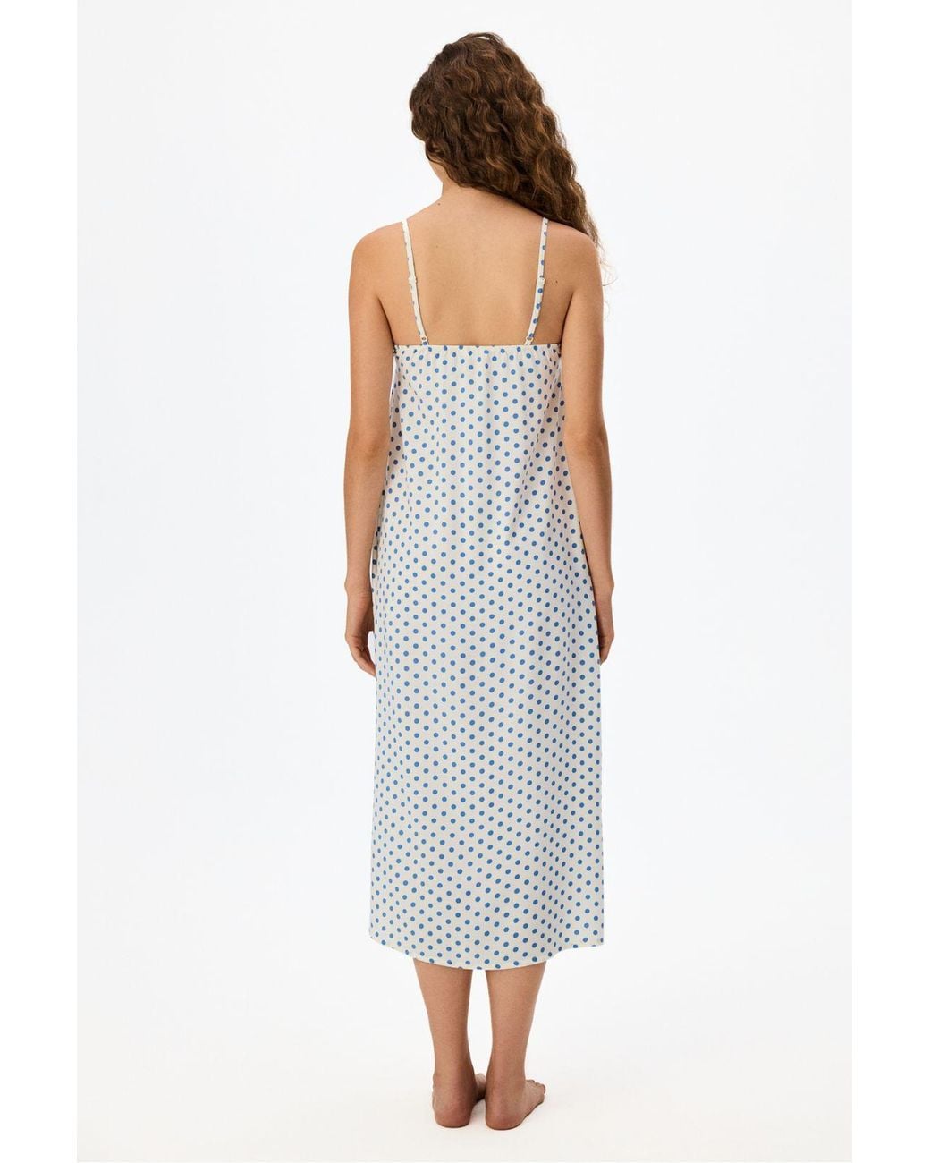Penti White Vacation Polka Dot Nightgown