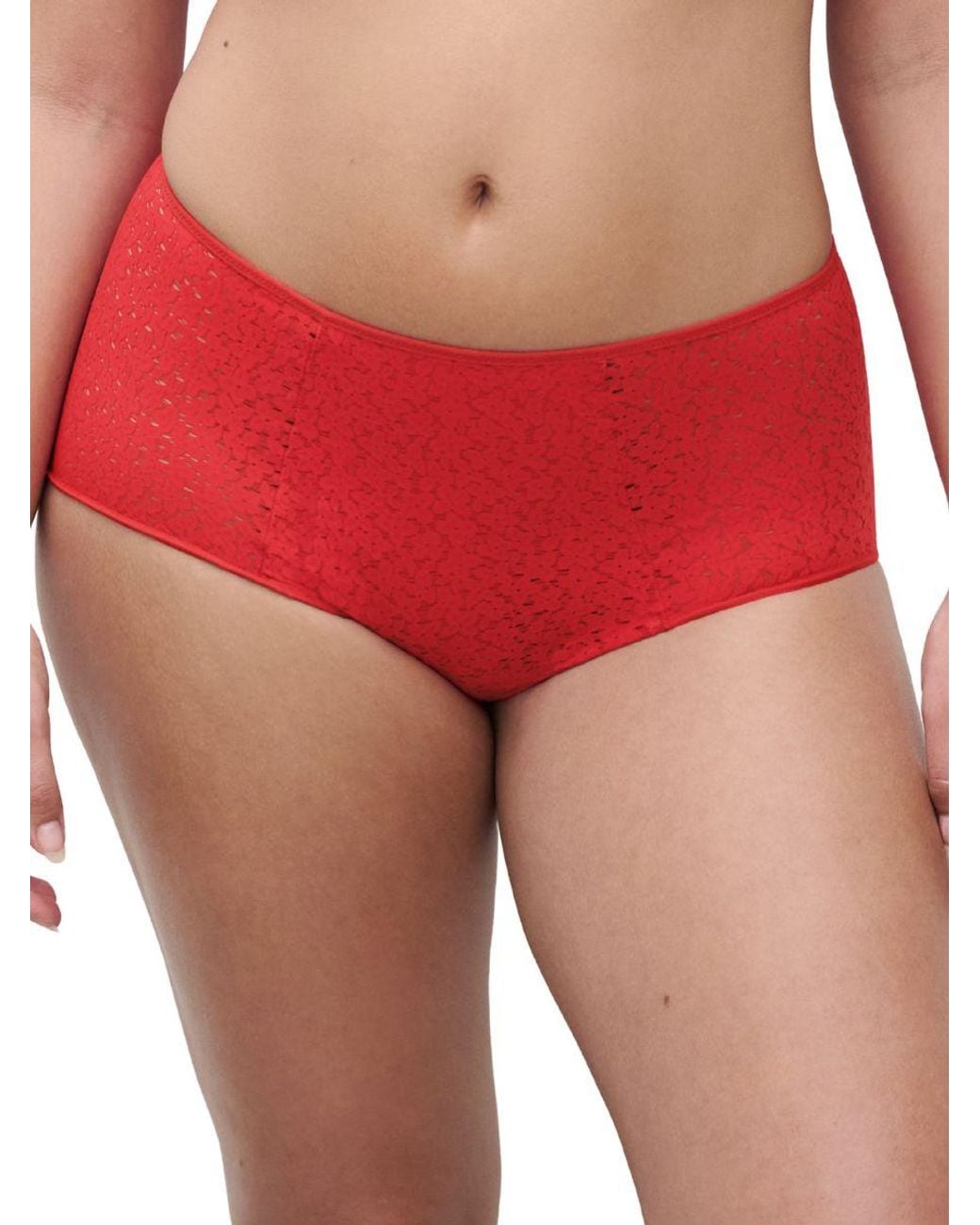 Chantelle Red Easy Feel Norah High Waisted Covering Full Brief