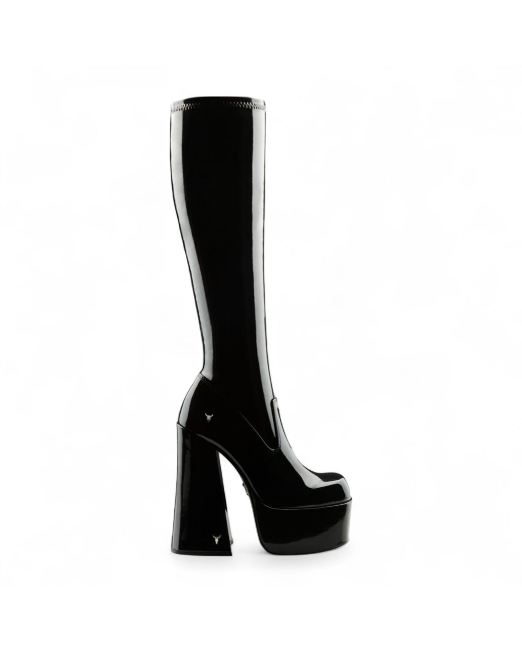 Windsor Smith Black Windsorsmith Knee-High Sock Platform Goth Heel Boots