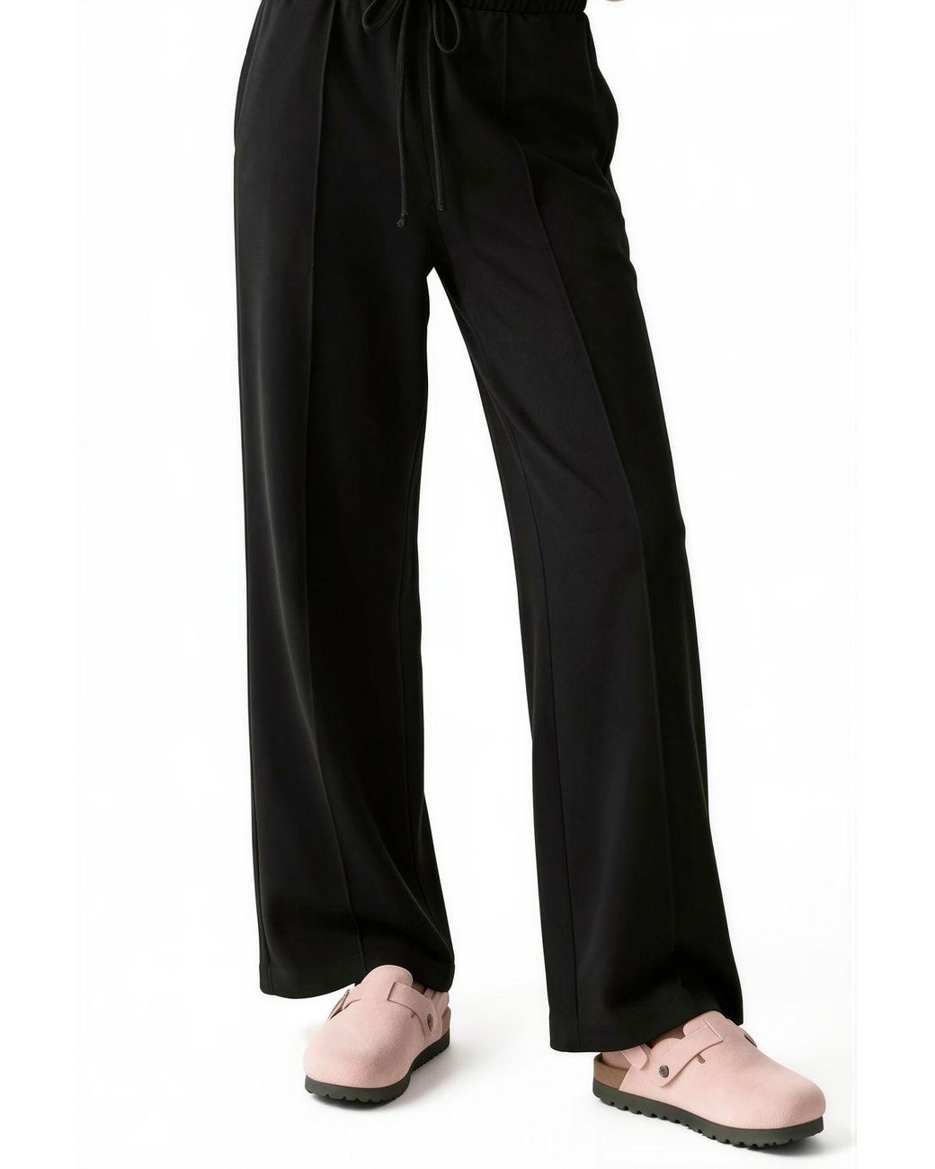 Busem Black Modal Blend Straight-Leg Pants