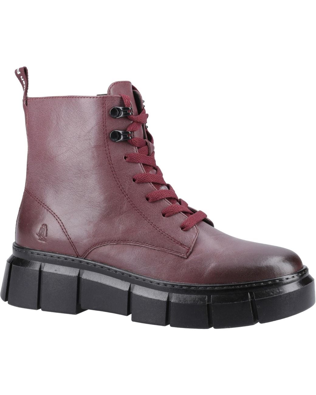 Hush Puppies Purple Fawn Ladies Ankle Boots
